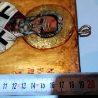 Икона "Свети Никола", Милена Чолакова, снимка 8 - Антикварни и старинни предмети - 39859841