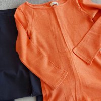 Готина дамска блуза в нежно оранжево с 3/4 ръкав, снимка 3 - Блузи с дълъг ръкав и пуловери - 38101603