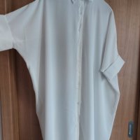 ELLA - бяла рокля/риза овърсайз, снимка 4 - Рокли - 40535636