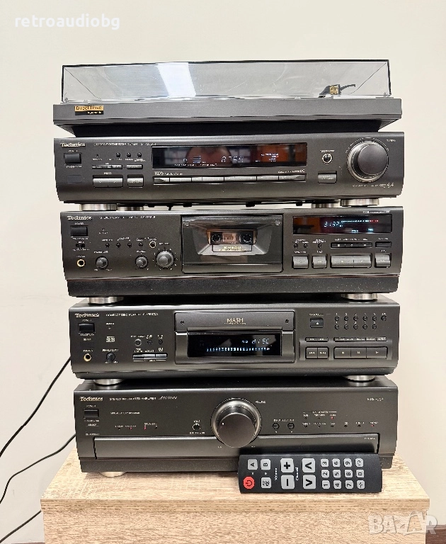 🔊ТОП ретро аудио система - сет TECHNICS Class AA - усилвател, CD, триглав дек,  тунер и грамофон, снимка 1