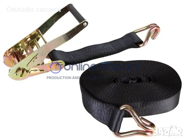 Черни укрепващи колани с тресчотка 50мм/5т, снимка 1