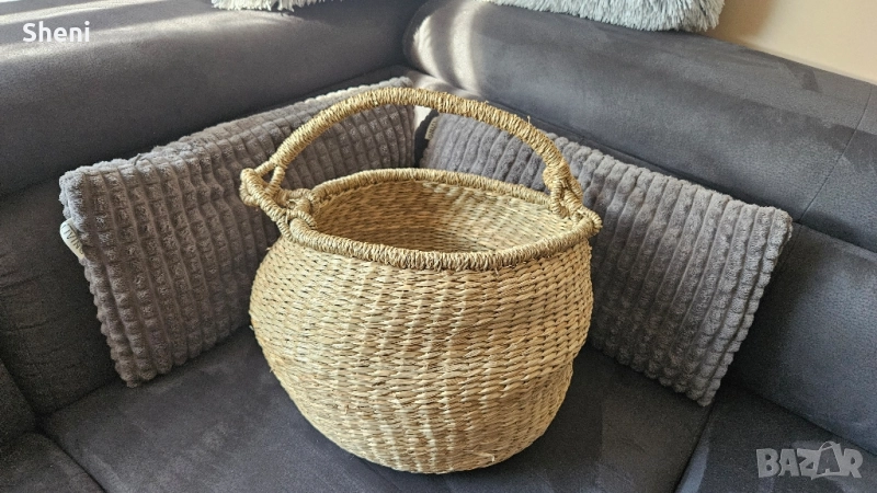 Плетена кошница с дръжка Ø35, снимка 1