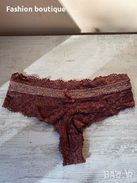 Дантелено бельо с златисти блестящи камъчета М размер ❤️, снимка 1