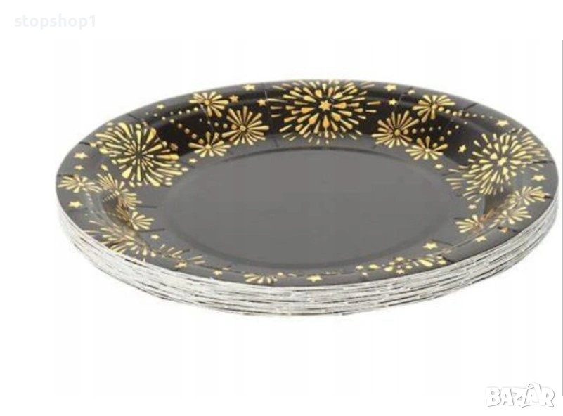 хартиени чинии 15 броя 18 см чинии за еднократна употреба, снимка 1