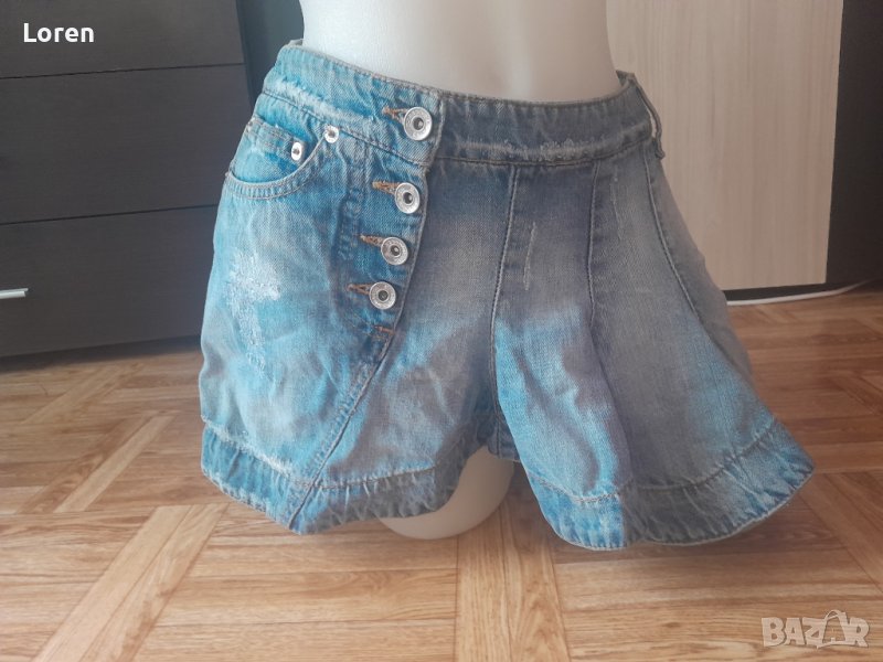 💙🌸Rossodisera🌸💙Италианска бутикова дънкова мини поличка уникат много интересен модел, снимка 1