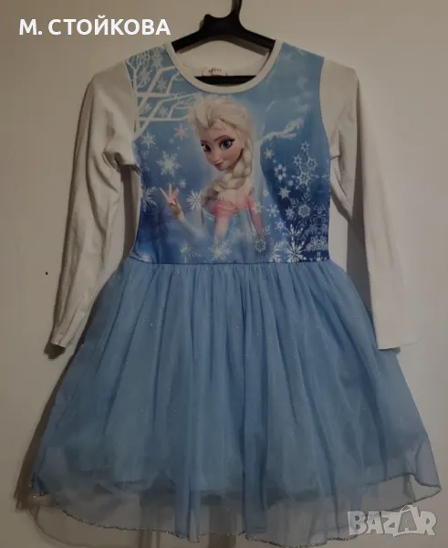 Детска рокля Елза с диадема, снимка 1