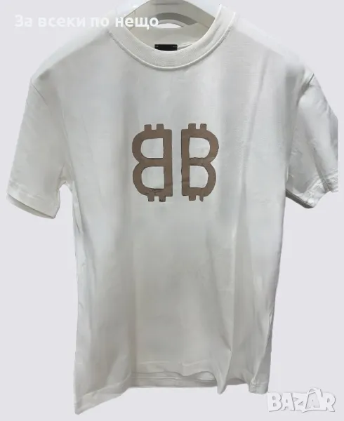 Balenciaga Мъжка Бяла Тениска👕Мъжка Блуза С Къс Ръкав В Бял Цвят Баленсиага, снимка 1