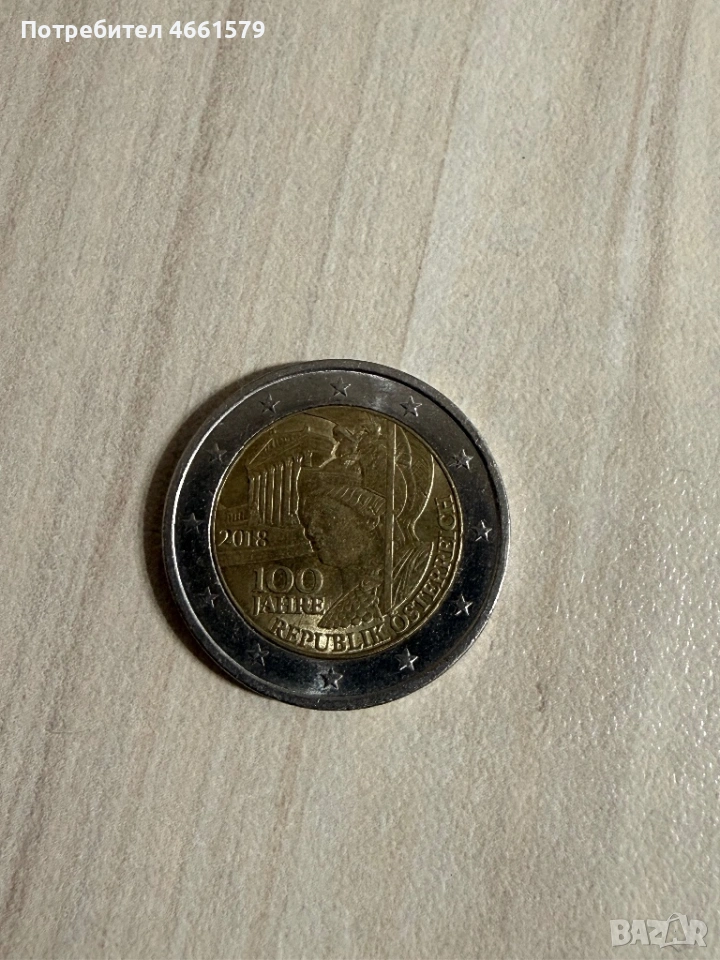 Юбилейна австрийска монета от 2 евро, снимка 1