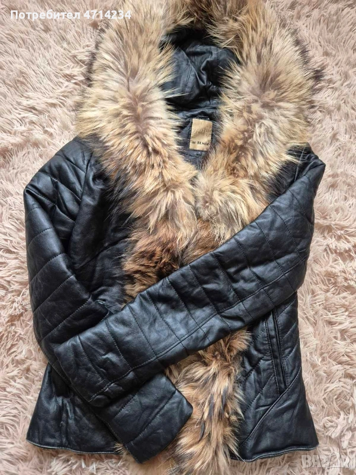 Дамско яке естествена кожа, снимка 1