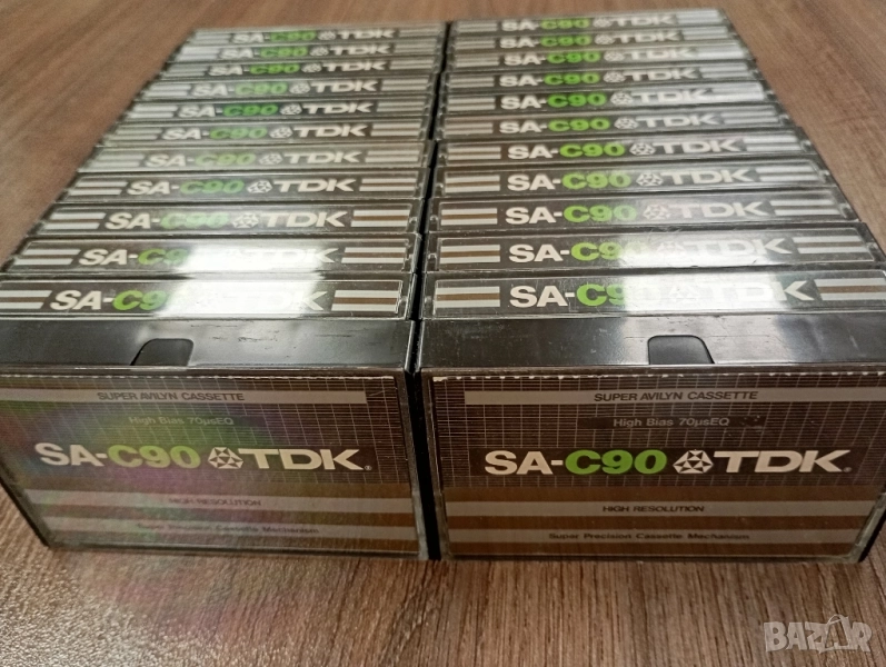 Лот от 14 бр TDK SA-C90 хромни аудиокасети с Албуми и хитове от 80те години, снимка 1