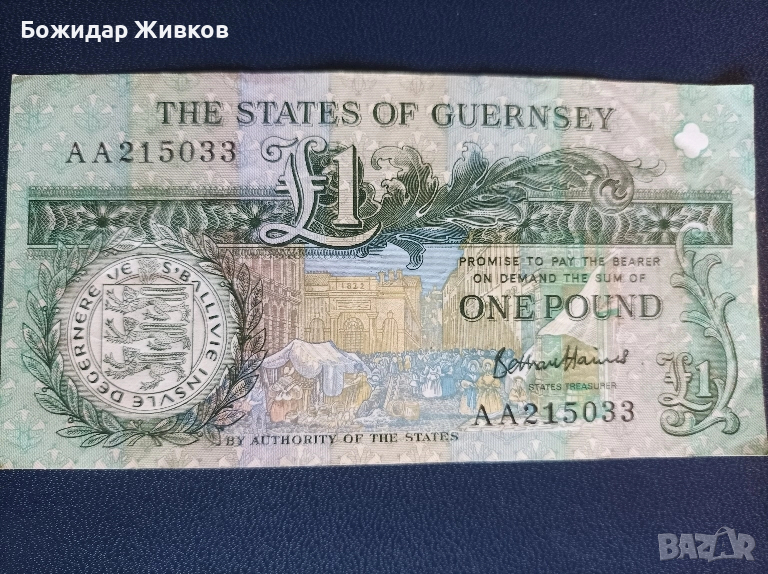 1паунд остров Гърнси 1991г, снимка 1