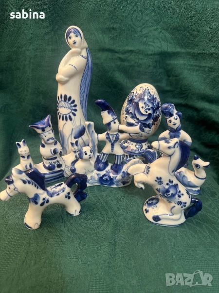 Руски фигурки/статуетки Гжел/Гжель, снимка 1