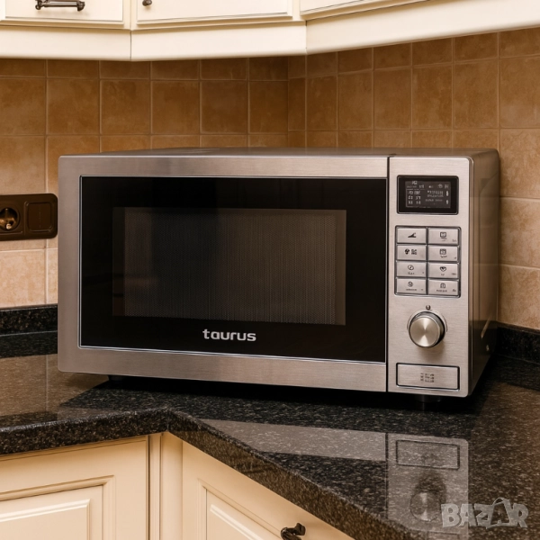 Микровълнова фурна за вграждане TAURUS ELBRUS, цифрова, 9 режима, 9 автоматични менюта, програмируем, снимка 1