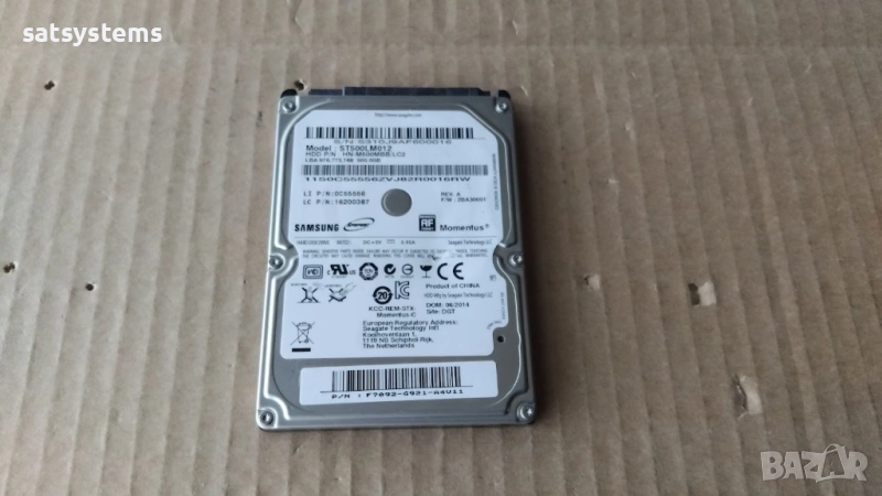 Хард диск Laptop Seagate Samsung ST500LM012 HN 500GB SATA 3.0Gb/s, снимка 1