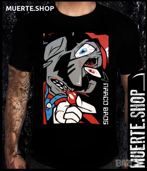 Черна тениска с щампа NARCO BROS, снимка 1