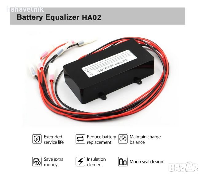 Балансьор HA02 Battery Equalizer 4 x 12V BMS за оловно-киселинна батерия, снимка 1