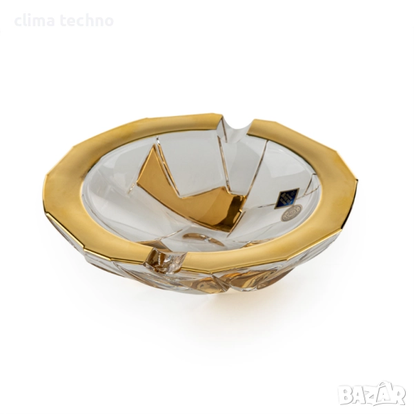 Пепелник Bohemia 1845 Crack Gold Т2 Ø15.2cm, снимка 1
