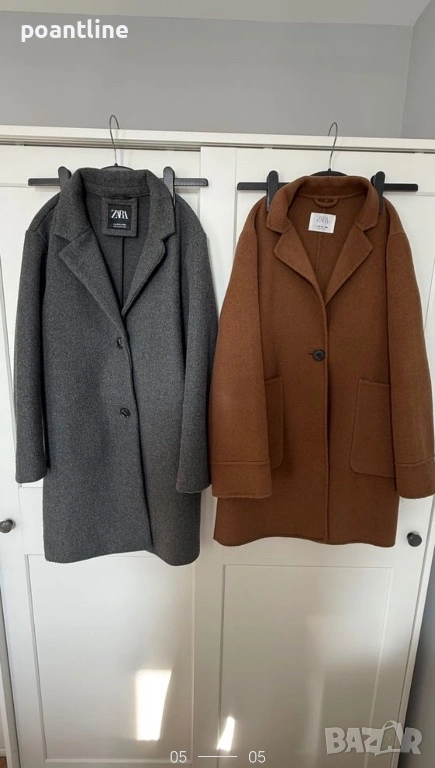 сиво палто ZARA , снимка 1