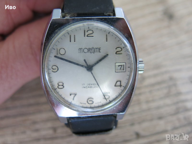 Античен MORETIME 17 JEWELS Механичен SWISS часовник, снимка 1