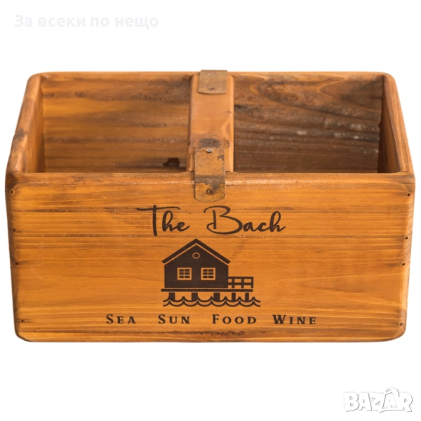 Кутия дървена с дръжки, 17*27*13 см Код P1472, снимка 1