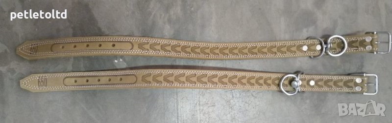 Каишка за куче от естетствена кожа с вирбел 740мм х 35мм , снимка 1