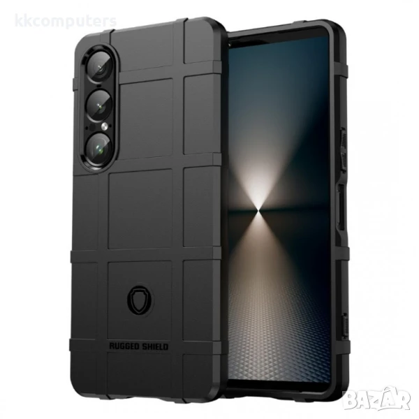 Sony Xperia 1 VII Удароустойчив Калъф Grid TPU и Протектор, снимка 1