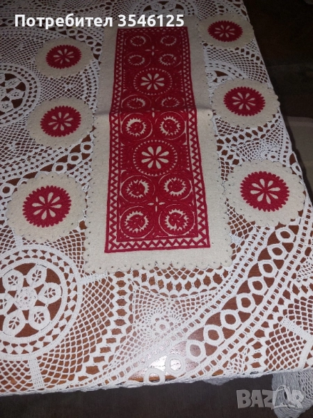 Сувенирен комплект 100% вълна. Ръчна изработка , снимка 1