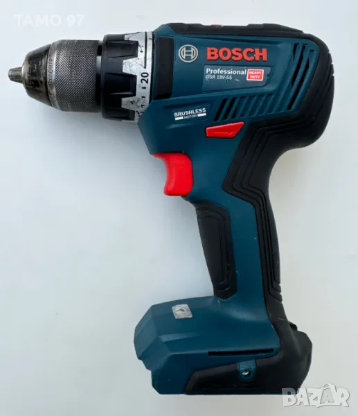 Bosch GSR 18V-55 - Безчетков винтоверт боди 18V 2023г., снимка 1