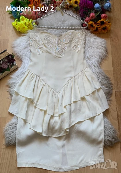 Официална рокля шампанско, снимка 1