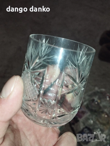 кристален комплект чаши, снимка 8 - Антикварни и старинни предмети - 54138311