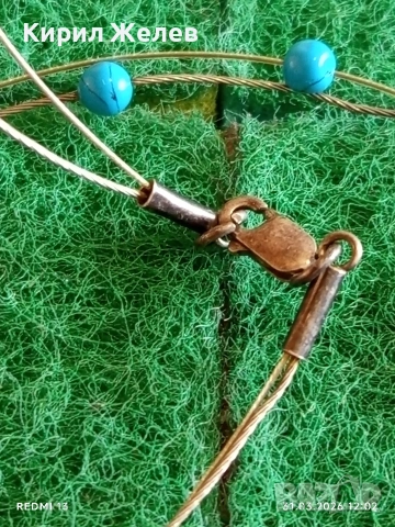 Артистично сребъно колие с ТЮРКОАЗ майсторска изработка 54171, снимка 5 - Колиета, медальони, синджири - 54037911