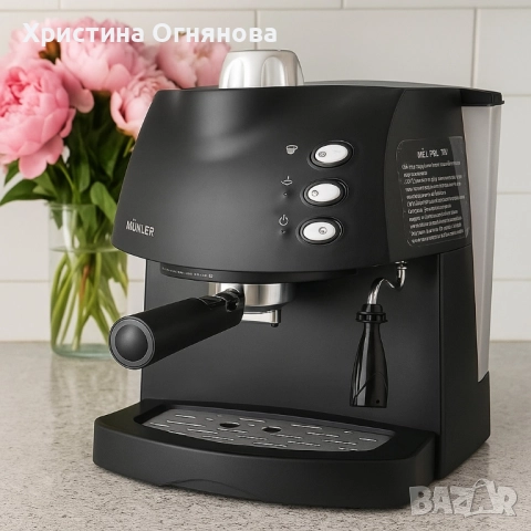 Еспресо машина MUHLER + Луксозен порцеланов сервиз - Екстравагантен комплект 2 в 1, снимка 4 - Кафемашини - 52324943