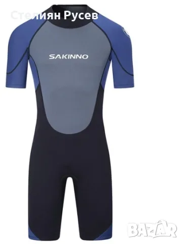  031011 НОВ   sakkino неопрен за джет 2/3mm Neoprene Wetsuit Swimwear Men Short Sleeve Patchwork Swi