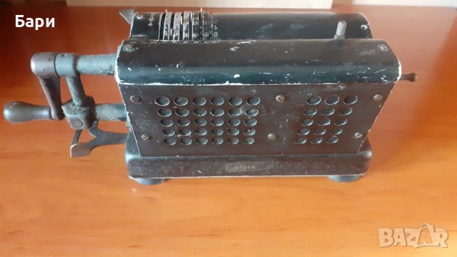 Стара немска изчислителна машина,калкулатор в стил арт декоTRIUMPHATOR, снимка 6 - Колекции - 42647807