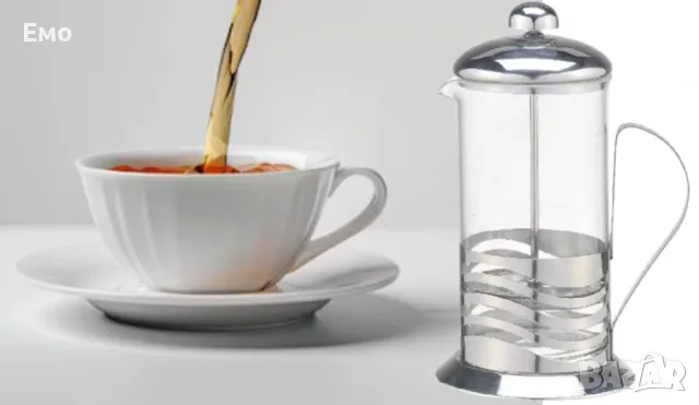 Френска преса за чай и кафе, 350мл/600мл/800мл. Стъкло, снимка 3 - Други - 47875681