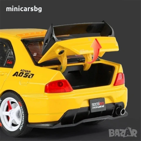 Метални колички: Mitsubishi Lancer Evolution IX CT9A Evo 9, снимка 5 - Колекции - 54260096