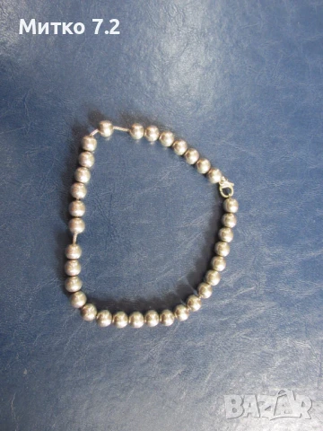 сребърна гривна за крак, снимка 4 - Гривни - 50805662