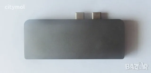 USB C Hub 6 in 2, за MacBook Air Pro 13/ 15", снимка 2 - Лаптоп аксесоари - 47463211