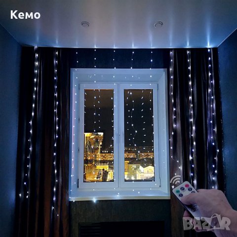 Лампички тип завеса USB захранване 3х3м 300 LED , снимка 16 - Лед осветление - 28237421