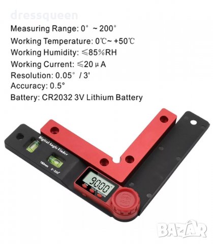 3105 Дигитален ъгломер с нивелир, снимка 9 - Измервателни инструменти - 34248232