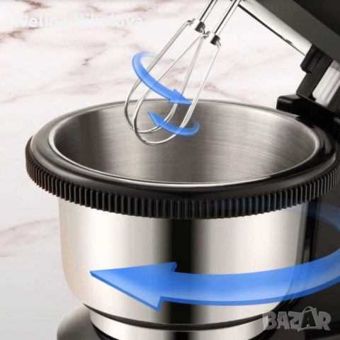 Миксер с купа Royalty Line RL-HM19015, 700W, 6 бъркалки, 3 л, Турбо, 5 скорости, снимка 9 - Миксери - 51808539