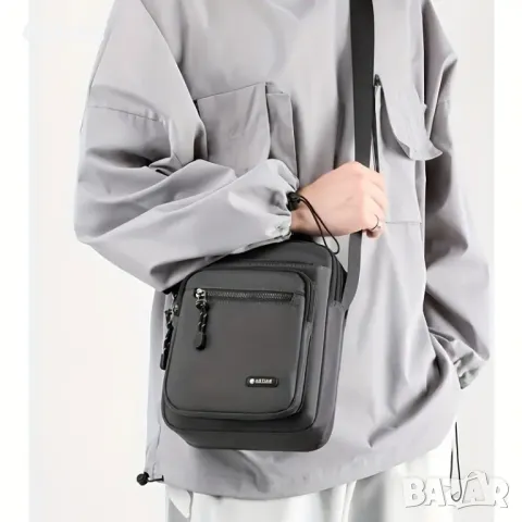 Модерна унисекс чанта за (през рамо) свободното време с голям капацитет /Черен Оксфордски плат!, снимка 3 - Чанти - 50069047