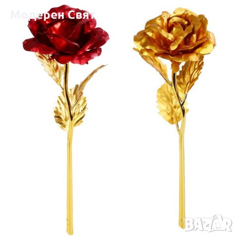 Златна роза 24к в кутия, снимка 2 - Подаръци за жени - 34984844