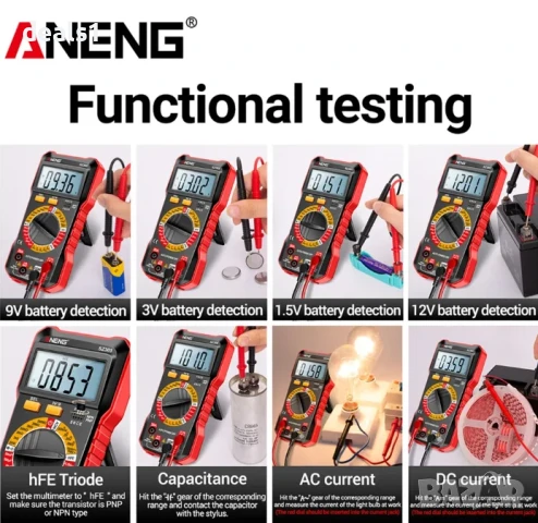 ANENG SZ305 Многофункционален цифров мултиметър True RMS Тестер за AC/DC, снимка 8 - Други инструменти - 51027782