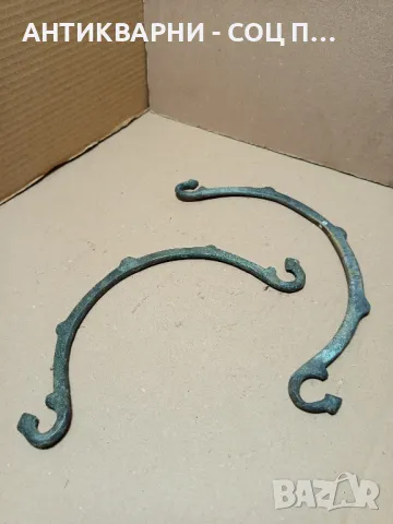 Комплект Стари Дръжки От Медни Араний Менчета., снимка 2 - Антикварни и старинни предмети - 49276836