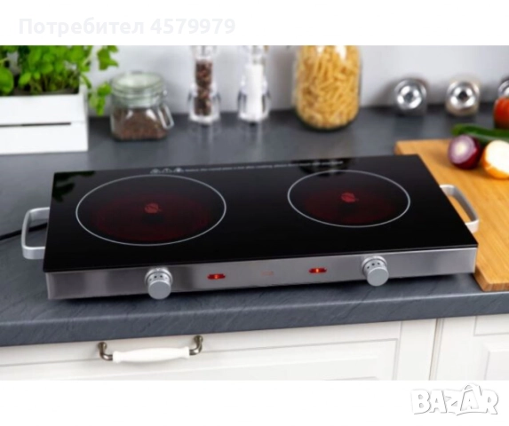 Котлон керамичен MHP-2022IS, двоен,1800W+1000W