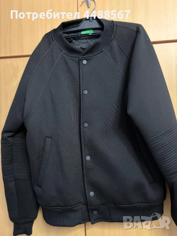 Мъжко черно яке тип бомбър, снимка 5 - Якета - 54086026