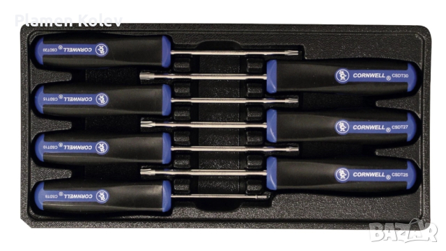 Cornwell Tools 7части Torx отвертки тип звезда T8 - T30, снимка 2 - Отвертки - 52877239