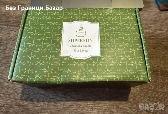 Нови Ароматни свещи с цитронела в метални кутийки подаръчен комплект, снимка 2 - Други - 54319680