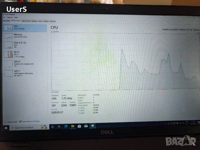 High Performance Dell Latitude 5500 i7-8865U/16GB/1TB Samsung PM981/Radeon 540X, снимка 4 - Лаптопи за работа - 50537836